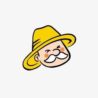 卡通农名伯伯头像景免抠