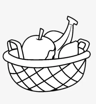 简笔画果盘儿免抠
