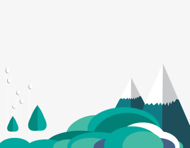 手绘蓝色底纹装饰图免抠