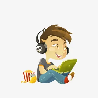 听音乐的男生免抠