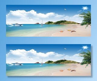 大海背景海报高清