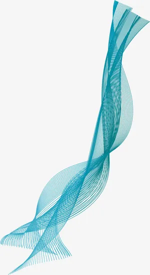 青色几何线条免抠