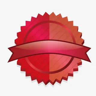 矢量红标签免抠