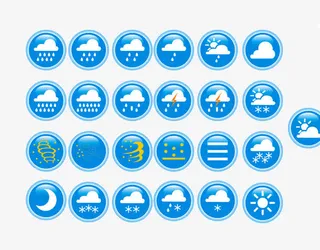 一波天气图标免抠