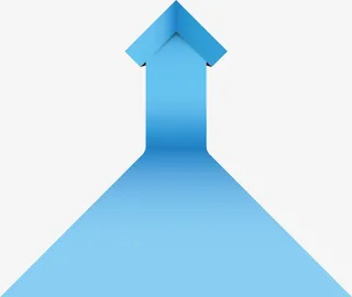 立体箭头蓝色渐变条免抠