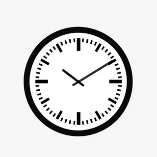 黑色钟表图标png免抠