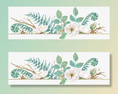 手绘植物花卉边框设计素材免抠手绘/卡通手绘元素