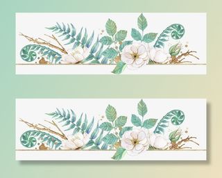 手绘植物花卉边框设计素材免抠手绘/卡通手绘元素