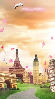 旅游著名景点宣传H5背景高清