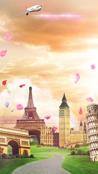 旅游著名景点宣传H5背景高清