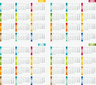 矢量日历台历设计素材免抠