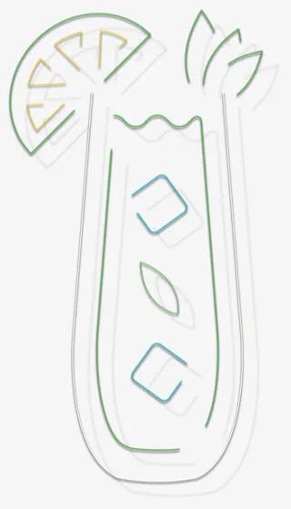 霓虹冷饮设计素材免抠