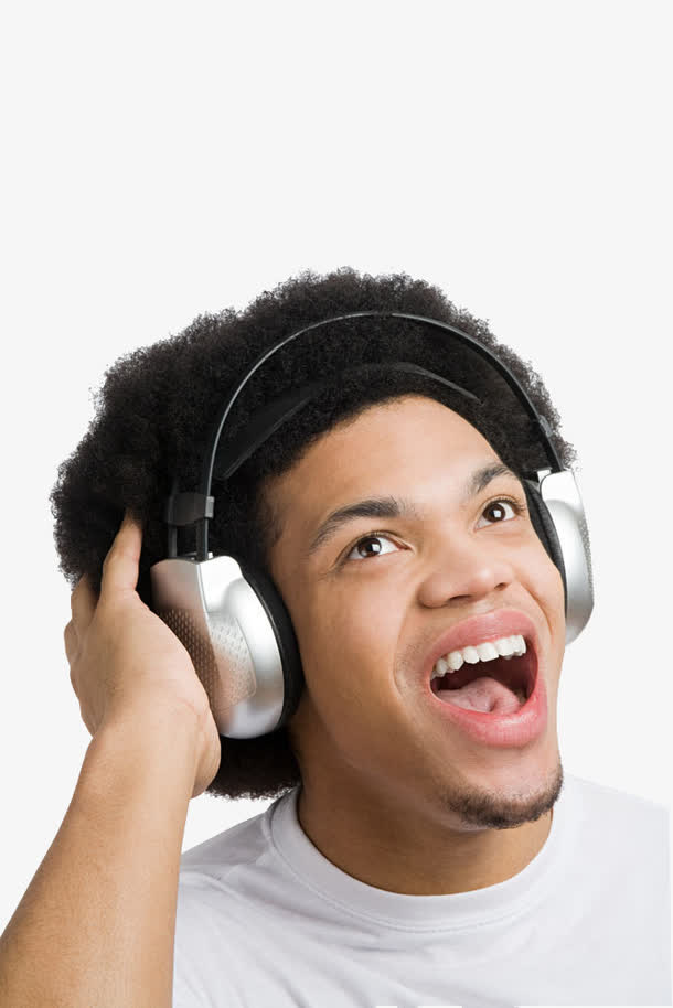 听音乐的黑人免抠