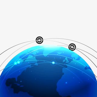 矢量蓝色地球免抠