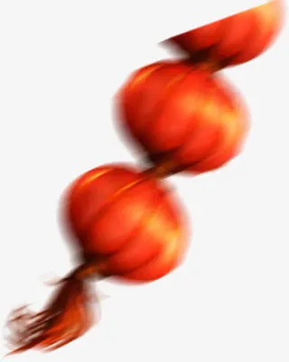 模糊红灯笼装饰免抠