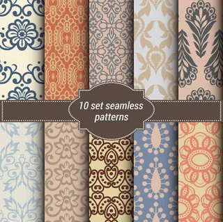 中国风花纹元素底纹免抠