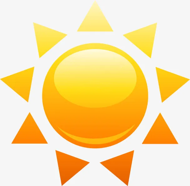 创意三角形太阳素材免抠