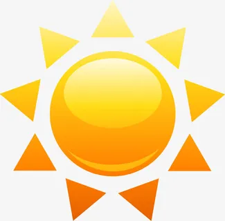 创意三角形太阳素材免抠