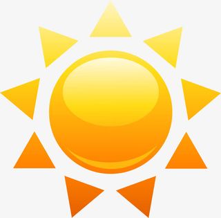 创意三角形太阳素材免抠