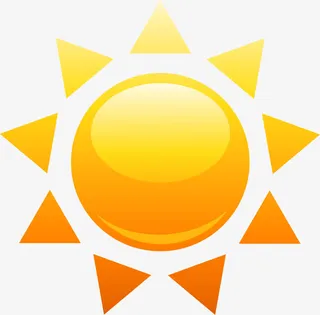 创意三角形太阳素材免抠