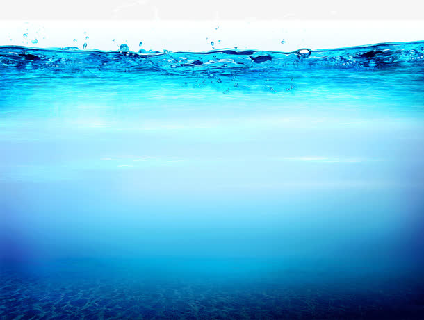 水 水泡 蓝色 水背景免抠