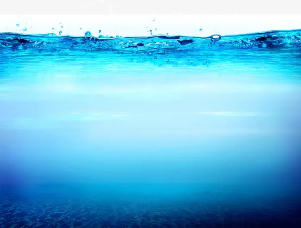 水 水泡 蓝色 水背景免抠