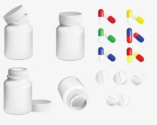 白色空白包装药瓶免抠