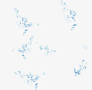 蓝色水珠装饰元素免抠