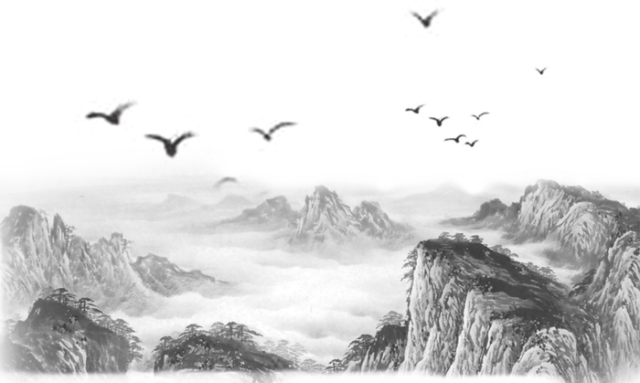 水墨画风景背景山水背景高清