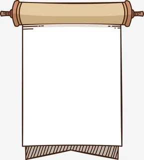 竖副卷轴标题框免抠