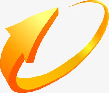 黄色箭头标志免抠