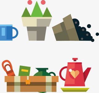 矢量花园工具素材免抠