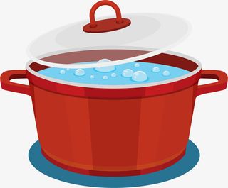 红色金属水壶矢量卡通免抠