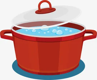 红色金属水壶矢量卡通免抠