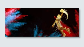 炫酷色彩篮球运动banner高清