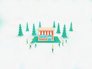 扁平化卡通房子免抠