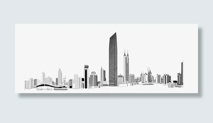 深圳城市剪影免抠