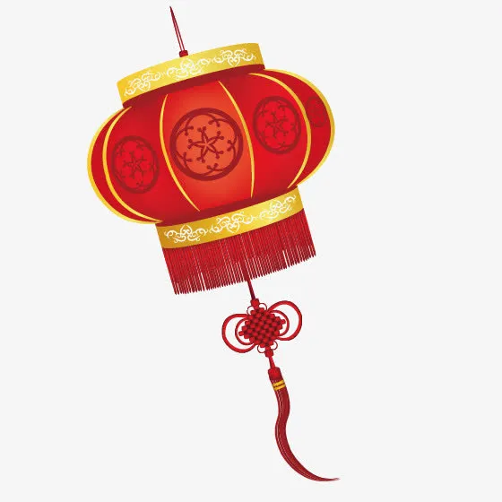 红色灯笼中国结矢量免抠