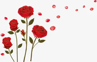 地中海花朵飞扬贴纸免抠