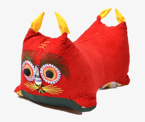 纯手工缝制老虎玩具免抠