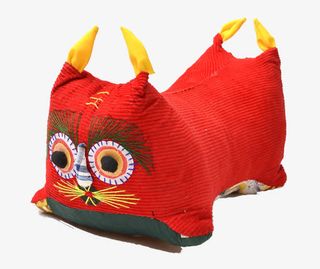 纯手工缝制老虎玩具免抠