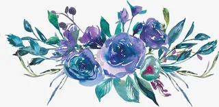 文艺清新花草花环海报设计装饰免抠