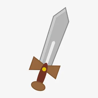 一把长剑武器卡通图免抠