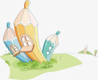 铅笔房屋免抠