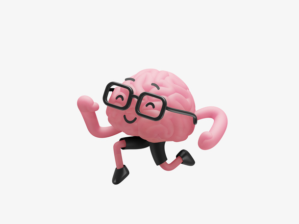 C4D奔跑的大脑3D免抠