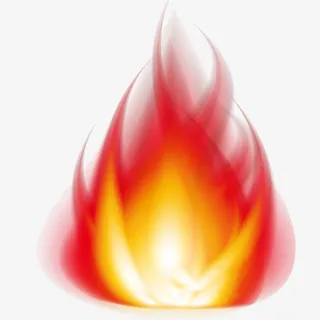 燃烧的高温火焰团免抠
