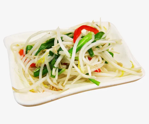 盘子里的家常菜黄豆芽免抠