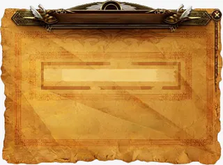 复古中世纪欧式棕黄色系游戏边框免抠