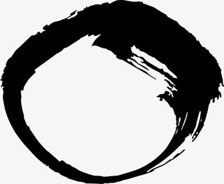 水墨环形边框免抠