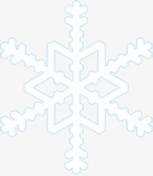 白色卡通节日圣诞雪花免抠